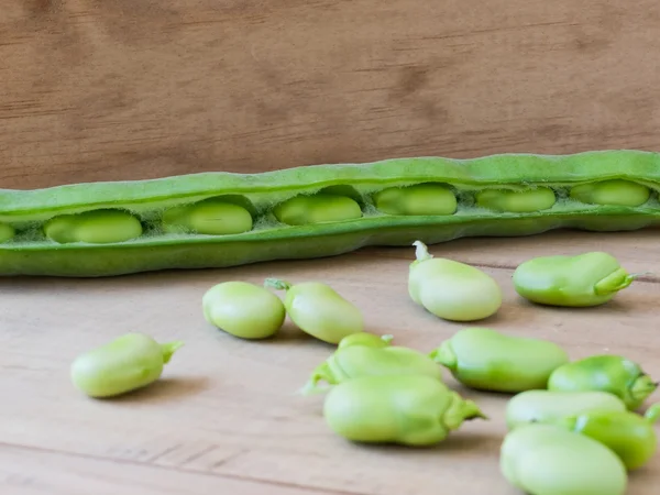 Ecological broad beans. — Stock Photo, Image