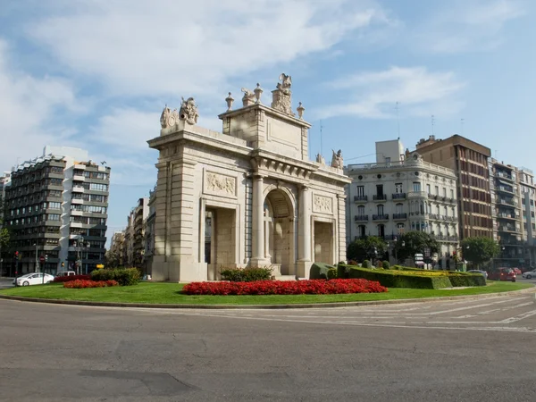 Plaza de la Puerta del Mar. Valencia, España — Foto de Stock