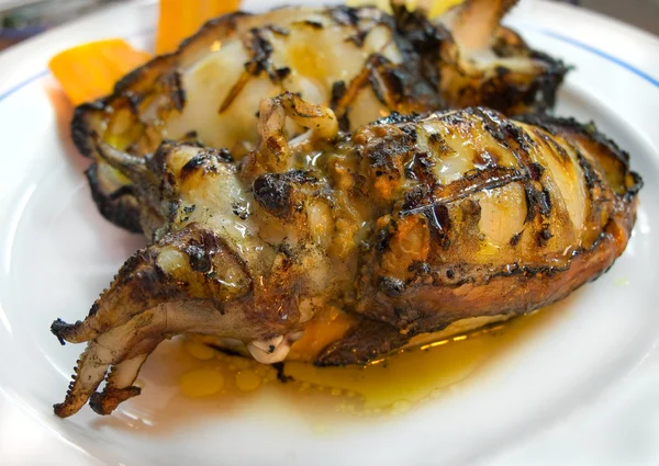 Cuttlefish grilled with their guts all inside. — Stock Photo, Image