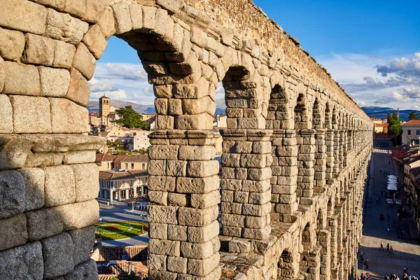 Segovia Spanien September 2021 Segovias Akvedukt Största Den Romerska Världen — Stockfoto