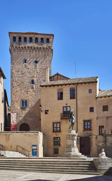 Segovia Spanien September 2021 Blick Auf Den Platz Medina Del — Stockfoto