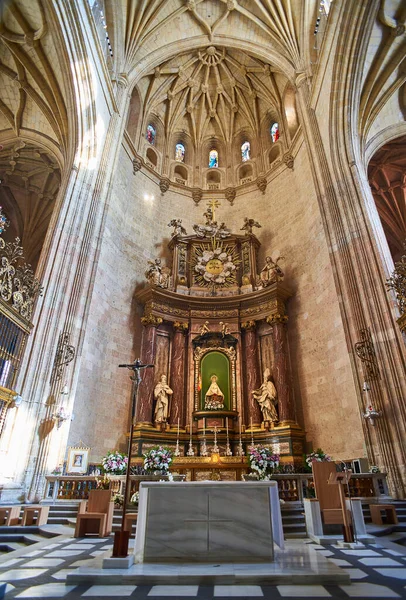 Segóvia Espanha Setembro 2021 Capela Maior Catedral Segóvia Presidida Pelo — Fotografia de Stock