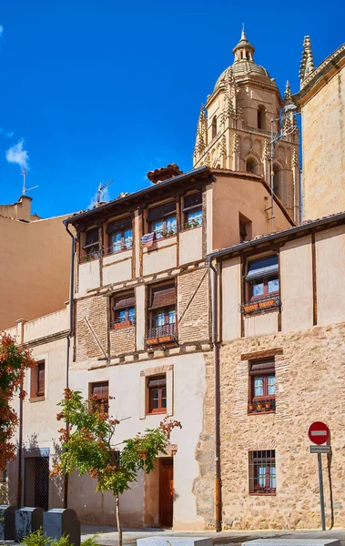 Segovia Spanien September 2021 Typisk Kastiliansk Byggnad Det Judiska Kvarteret — Stockfoto