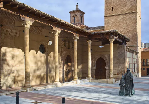 Die Seitenfassade Der Kathedrale Santa Maria Fuente Mayor Mit Einem — Stockfoto