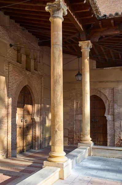 Columnas Capiteles Renacentistas Sostenían Pórtico Concatedral Santa María Fuente Mayor — Foto de Stock