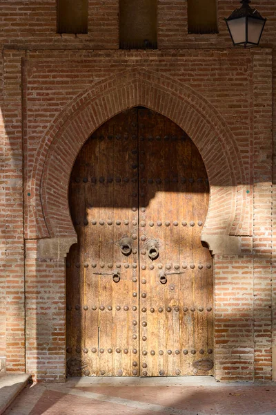 Porte Fer Cheval Mudejar Dans Portique Renaissance Cathédrale Santa Maria — Photo