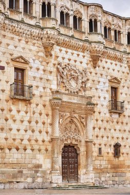 Principal facade of the Palace of El Infantado. Castilla la Mancha, Guadalajara, Spain. clipart