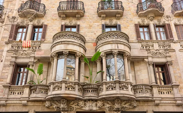 Barcelona Espanha Março 2022 Fachada Principal Francesc Carreras Farreras House — Fotografia de Stock