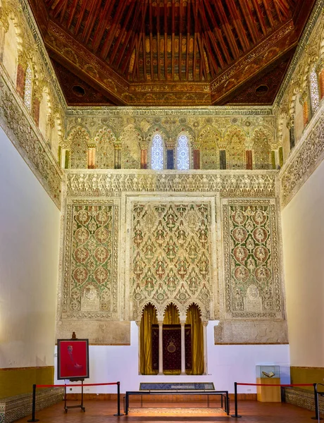 Toledo Spanien Juni 2022 Den Östra Väggen Transito Synagogan Dekorerad — Stockfoto