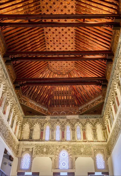 Toledo Spanje Juni 2022 Plafond Westelijke Muur Van Transito Synagoge — Stockfoto