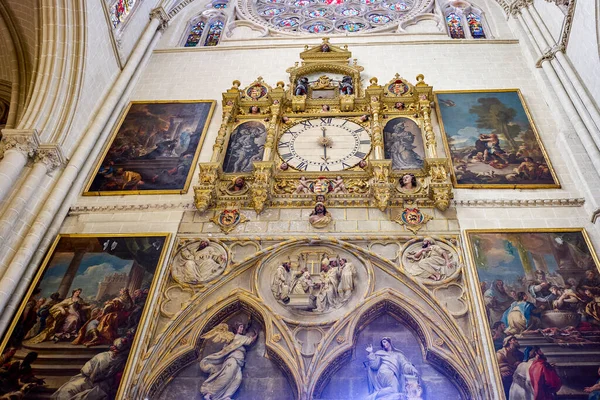 Toledo España Junio 2022 Reloj Sobre Puerta Del Reloj Catedral — Foto de Stock