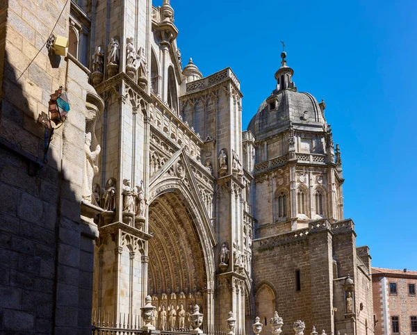 Toledo Prime Katedrali Nin Puerta Del Perdon Kapısı Plaza Del — Stok fotoğraf
