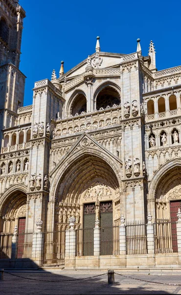 Puerta Del Perdon Gate Toledo Prime Cathedral View Plaza Del — Stock Photo, Image