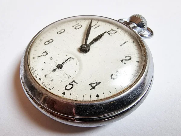 Vintage Old Pocket Watch White Background Royalty Free Stock Photos