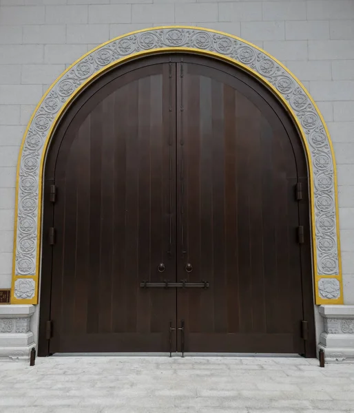 Front Gate Taiwanese Temple Arched Entrance Door — Foto de Stock