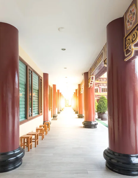 Corridor Buddhist Temple Taiwanese Style Temple Thailand — Foto de Stock