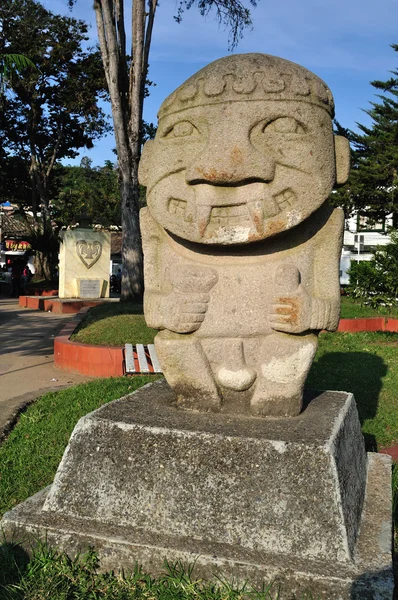 Main Square in SAN AGUSTIN- Colombia — Stock Photo, Image