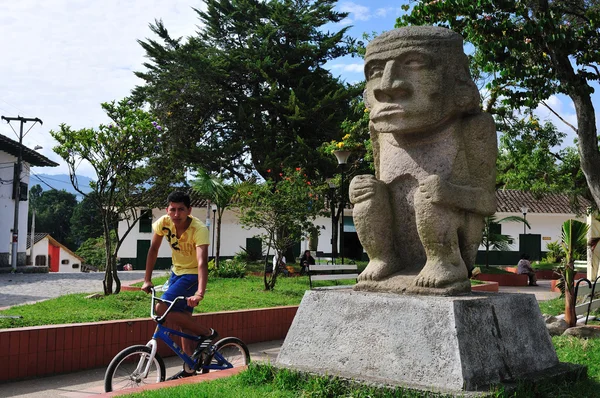 Κεντρική πλατεία, στο san agustin-Κολομβία — Φωτογραφία Αρχείου