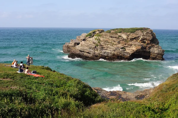 " Praia Das Catedrais "Hiszpania — Zdjęcie stockowe