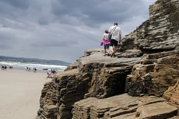 " Praia Das Catedrais "Hiszpania — Zdjęcie stockowe