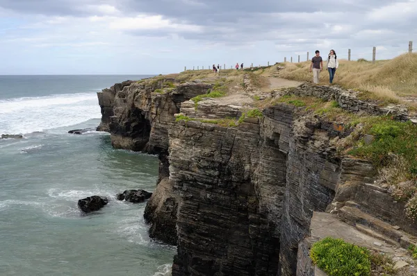 " Praia Das Catedrais "Hiszpania — Zdjęcie stockowe