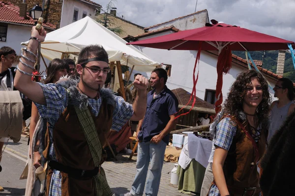 " Astur-Roman Festival of La Carisa "CARABANZO Asturias SPAIN . — стоковое фото