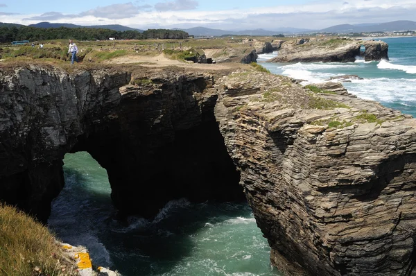 " Praia As Catedrais "Hiszpania — Zdjęcie stockowe