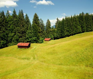 Orman Alpleri'nde tarafından iki saman ahır