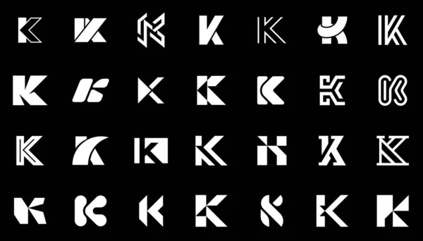 Abstract Logos Collection Letter Geometric Abstract Logos Icon Design — Stock Vector