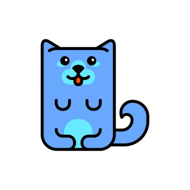 Köpek ikonu. Simge tasarımı. Şablon elementleri Düz biçim