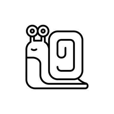 Salyangoz ikonu. Simge tasarımı. Şablon elementleri Düz biçim