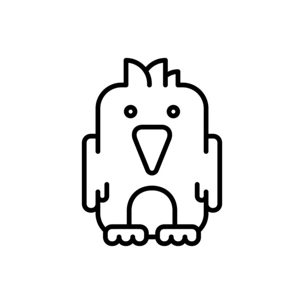 Papageiensymbol Symboldesign Vorlagenelemente Flacher Stil — Stockvektor