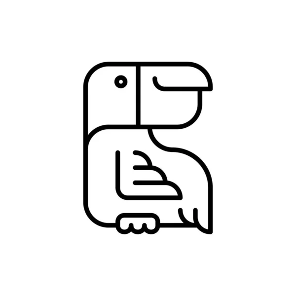 Икона Пеликана Дизайн Икон Элементы Шаблона Плоский Стиль — стоковый вектор