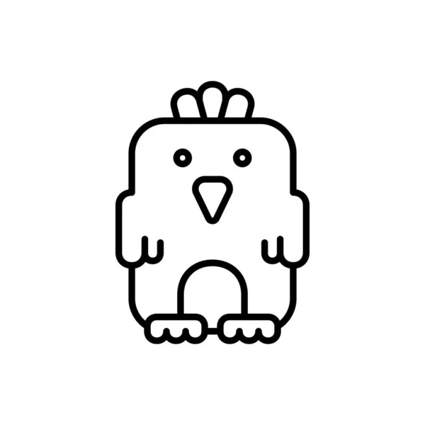 Kycklingikon Ikondesign Mall Element Platt Stil — Stock vektor