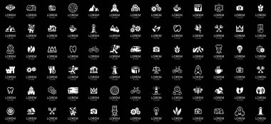 Soyut logo koleksiyonu. Geometrik soyut logolar. Simge tasarımı