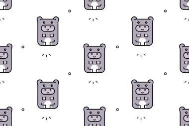 Su aygırlarıyla kusursuz bir düzen. Simge tasarımı. Şablon ögeleri