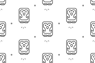 Penguenlerle kusursuz bir düzen. Simge tasarımı. Şablon ögeleri