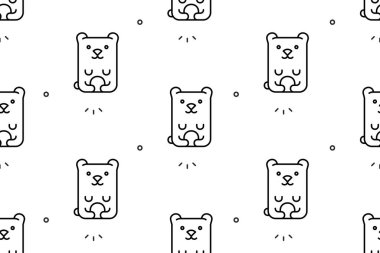 Ayılarda kusursuz desen. Simge tasarımı. Şablon ögeleri