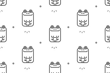 Kurbağalarda kusursuz desen. Simge tasarımı. Şablon ögeleri