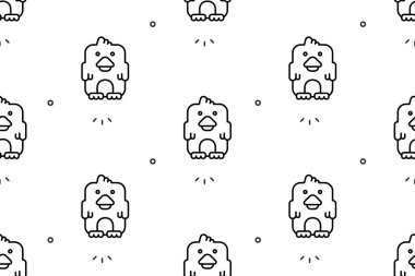 Ördeklerle kusursuz desen. Simge tasarımı. Şablon ögeleri