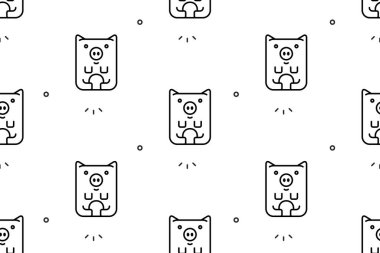 Domuzlarda kusursuz desen. Simge tasarımı. Şablon ögeleri