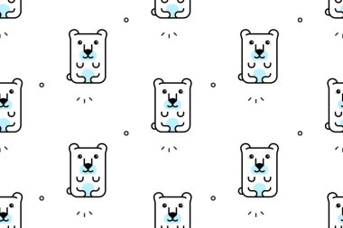 Kutup Ayıları 'nda kusursuz desen. Simge tasarımı. Şablon ögeleri