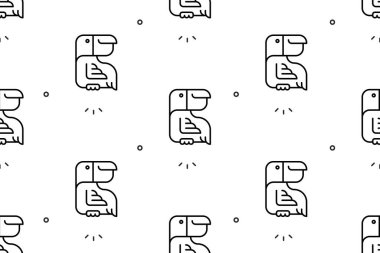 Pelikanlarla kusursuz bir düzen. Simge tasarımı. Şablon ögeleri