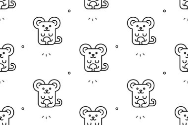 Fare desenli kusursuz desen. Simge tasarımı. Şablon ögeleri