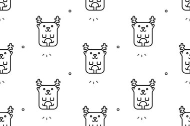 Geyik 'te kusursuz desen var. Simge tasarımı. Şablon ögeleri