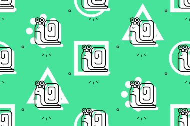 Salyangozlarda kusursuz desen var. Simge tasarımı. Şablon ögeleri