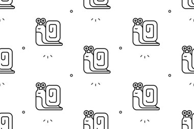 Salyangozlarda kusursuz desen var. Simge tasarımı. Şablon ögeleri