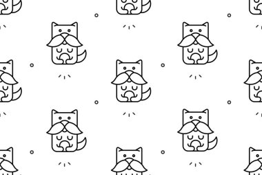 Köpeklerde kusursuz desen. Simge tasarımı. Şablon ögeleri