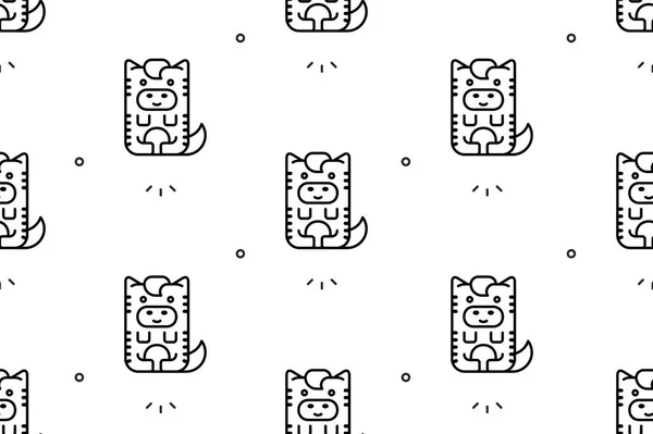 Patrón Sin Costuras Con Cebras Diseño Iconos Elementos Plantilla — Archivo Imágenes Vectoriales