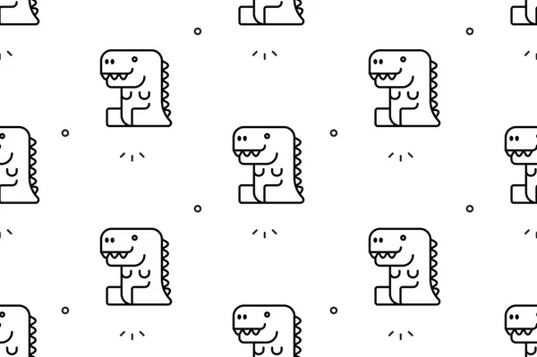 Nahtloses Muster Mit Dinosauriern Symboldesign Vorlagenelemente — Stockvektor